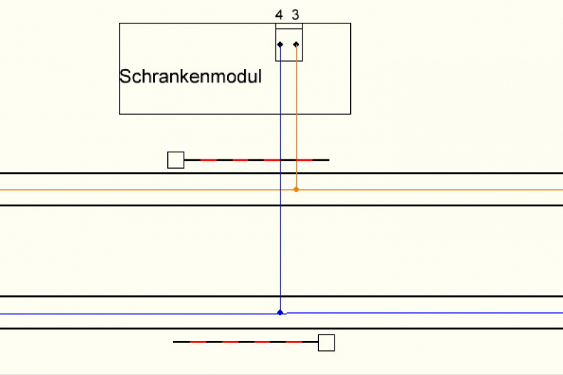 4.2.2 Servo Steuerung für einen 4-spurigen Bahnübergang mit Wechselblinkern, Straßenbeleuchtung, programmierbar mit Nachwippen